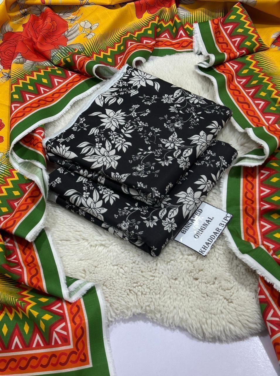 Aim Collections® BIN SAEED – 3PC KHADDAR COLLECTION WINTER COLLECTIONS