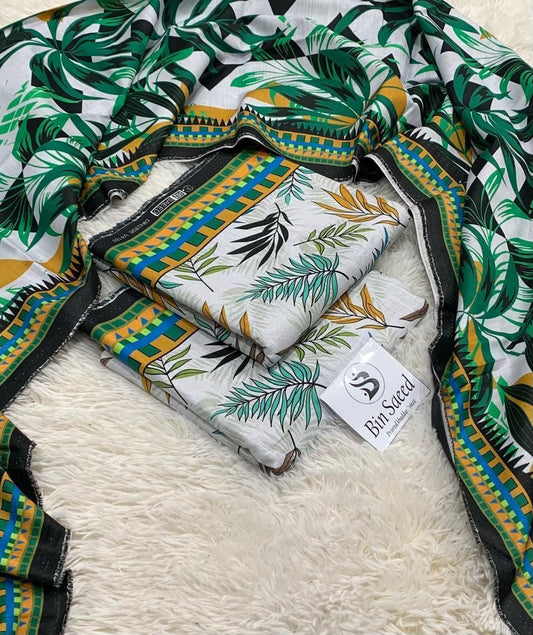 Aim Collections® BIN SAEED – 3PC KHADDAR COLLECTION WINTER COLLECTIONS