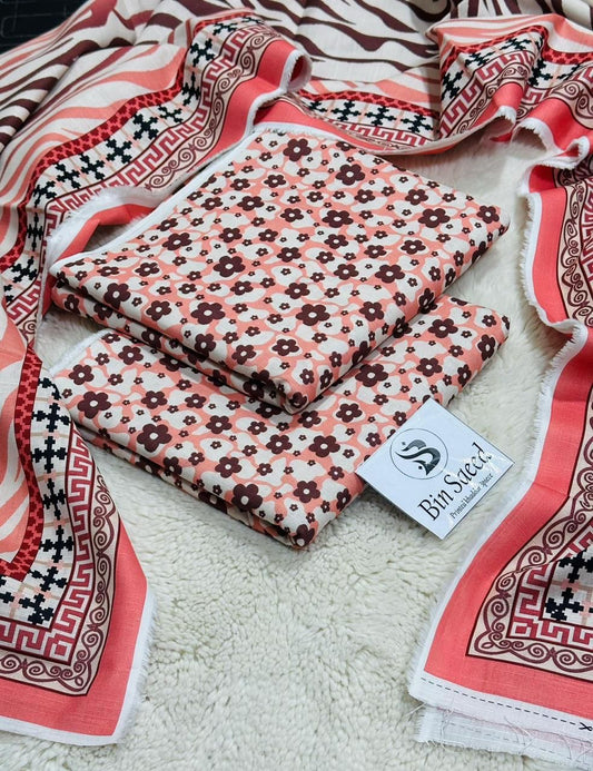 Aim Collections® BIN SAEED – 3PC KHADDAR COLLECTION WINTER COLLECTION