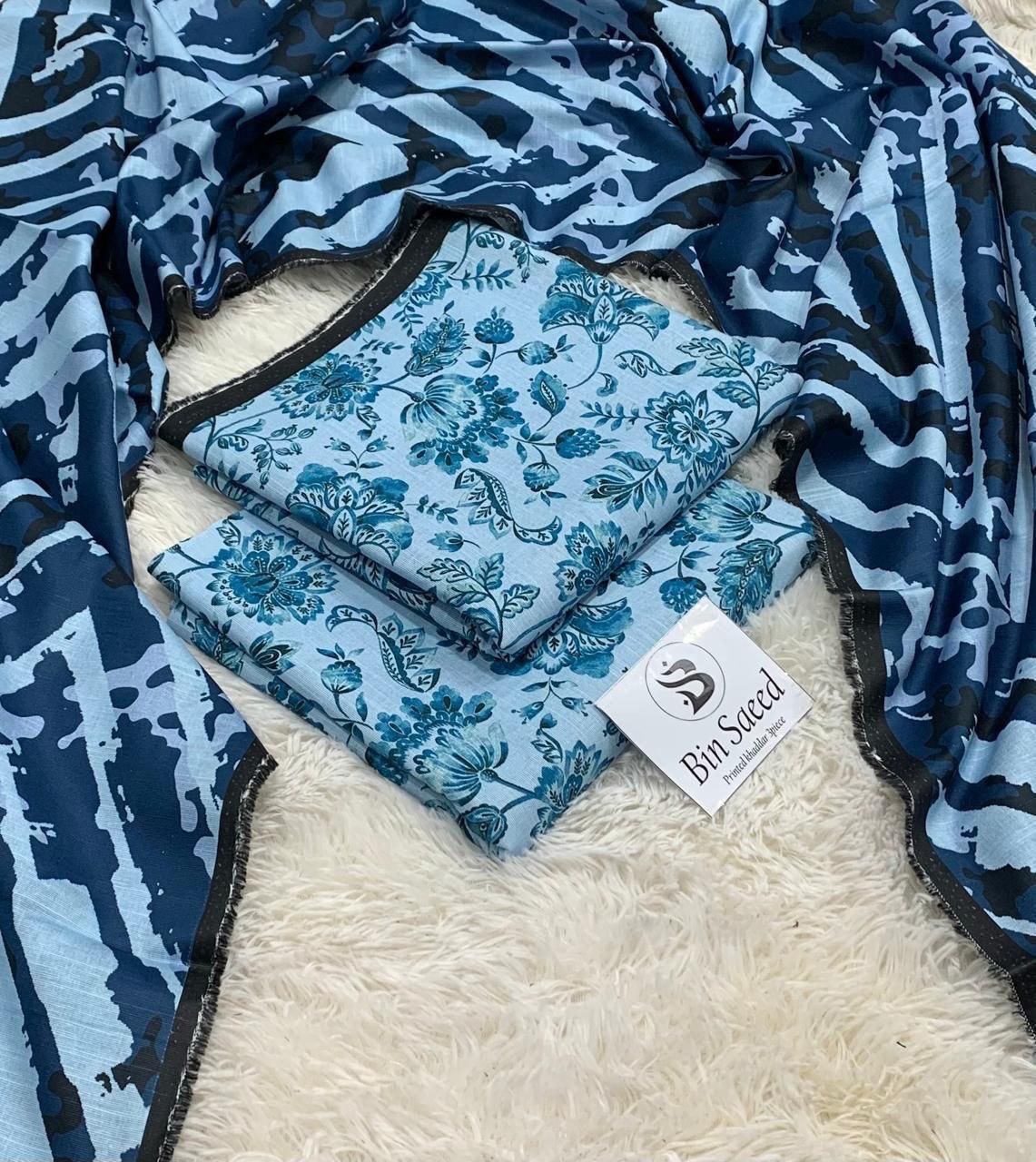 Aim Collections® BIN SAEED – 3PC KHADDAR COLLECTION WINTER COLLECTION