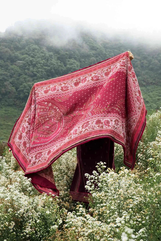 Aim Collections® Zarashahjhan Embroidered Dhanak Three Piece – COCO-97