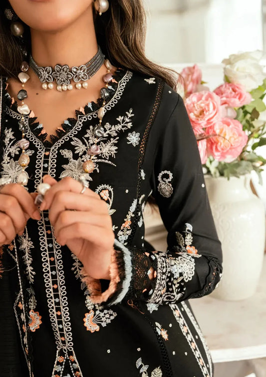 Aim Collections® Qalamkar Embroidered Dhanak Three Piece – QL-1050