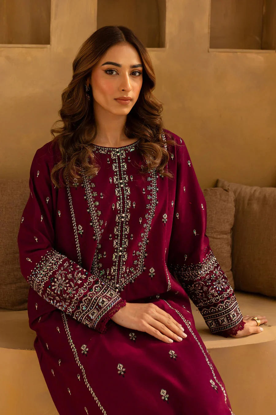 Aim Collections® Kayseria Embroidered Two Piece – D-92