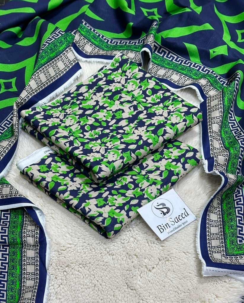 Aim Collections® BIN SAEED – 3PC KHADDAR COLLECTION WINTER COLLECTION