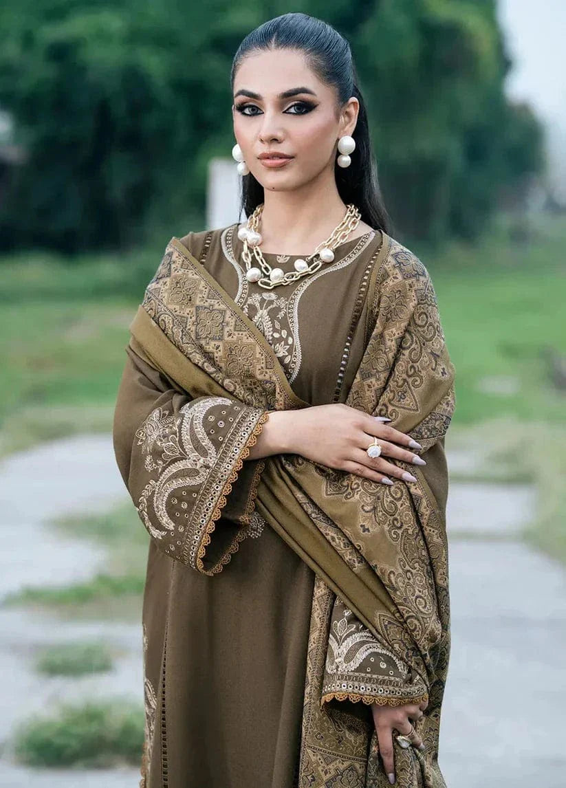 Aim Collections® SAPPHIRE Embroidered Dhanak 3PC – D-101