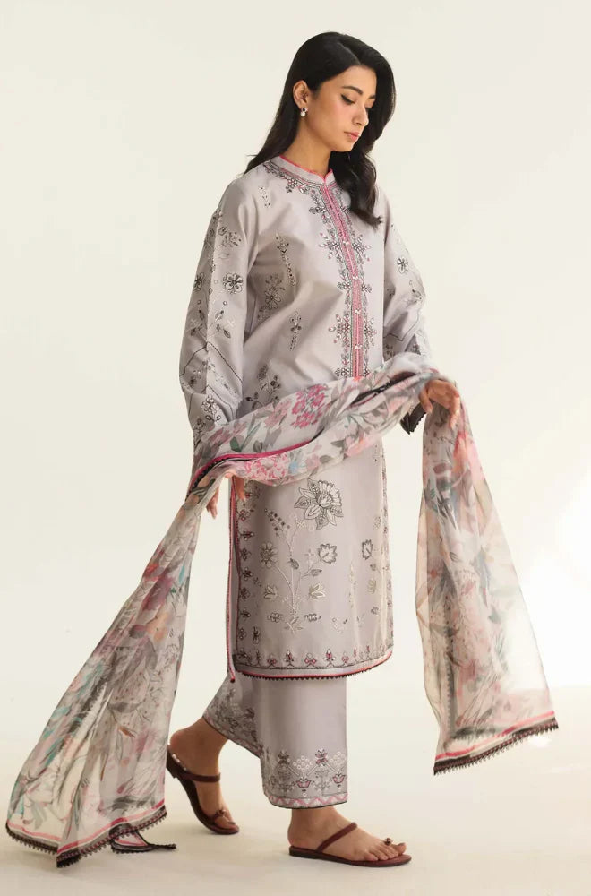 Aim Collections® Zarashahjhan Embroidered dhanak Three Piece COCO-710
