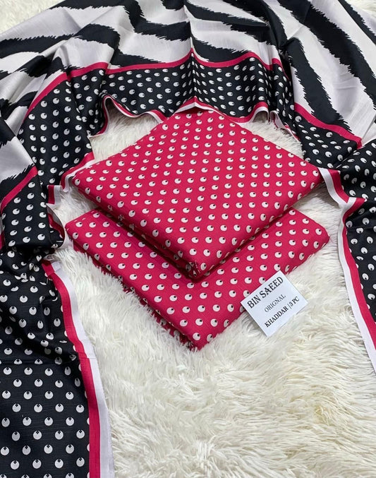 Aim Collections® BIN SAEED – 3PC KHADDAR COLLECTION WINTER COLLECTIONS