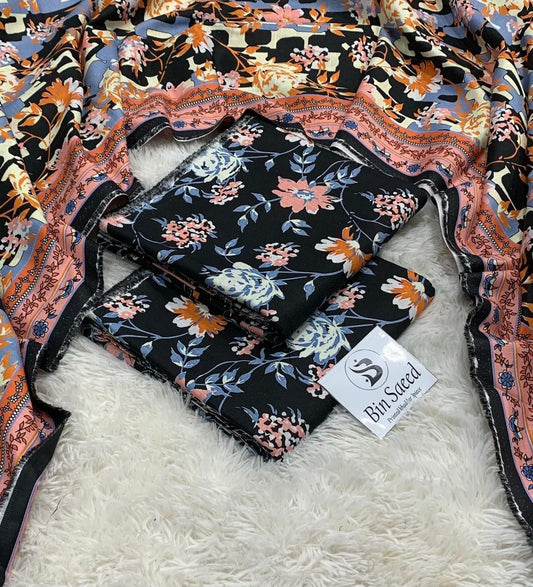 Aim Collections® BIN SAEED – 3PC KHADDAR COLLECTION WINTER COLLECTIONS