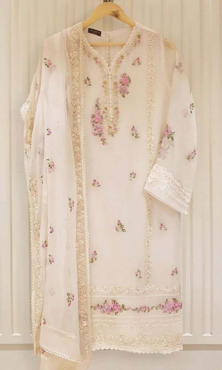 Aim Collections® Agha Noor – Design No. 089 | Premium Semi Pure Chiffon Suit (Copy)