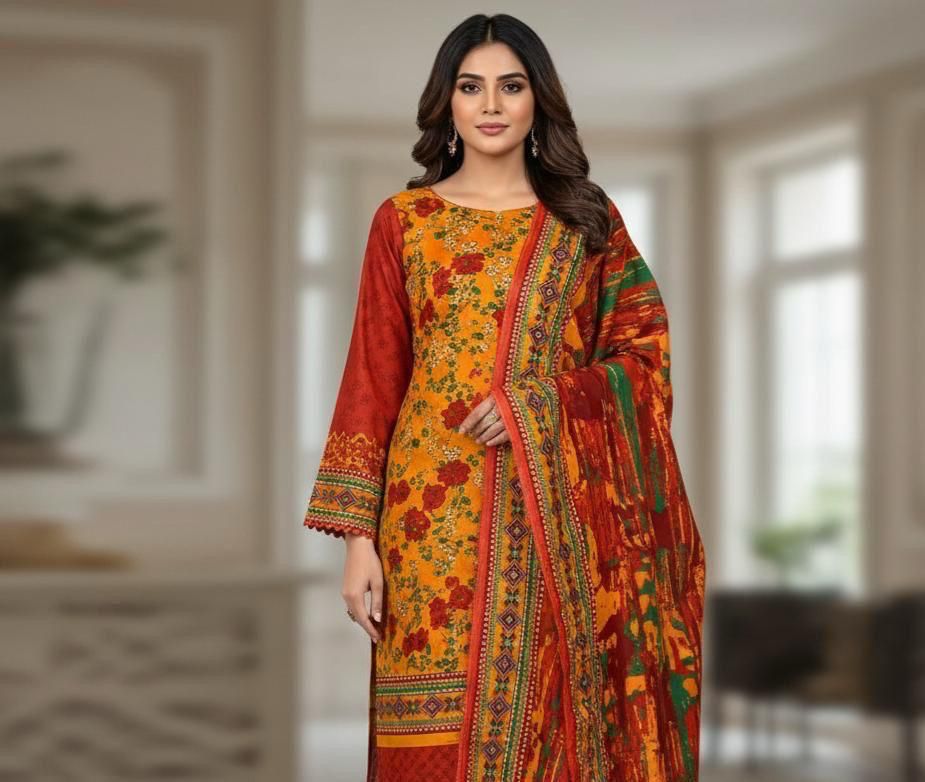 Aim Collections®  BIN SAEED – 3PC KHADDAR COLLECTION WINTER COLLECTIONS