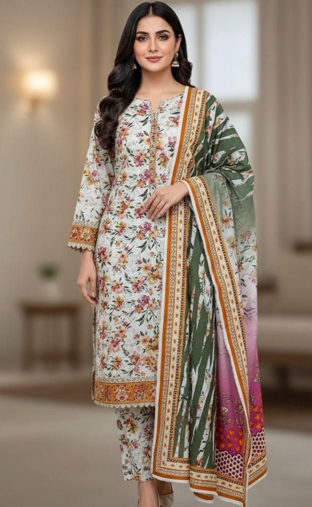 Aim Collections®  BIN SAEED – 3PC KHADDAR COLLECTION WINTER COLLECTIONS