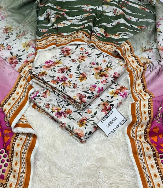 Aim Collections®  BIN SAEED – 3PC KHADDAR COLLECTION WINTER COLLECTIONS