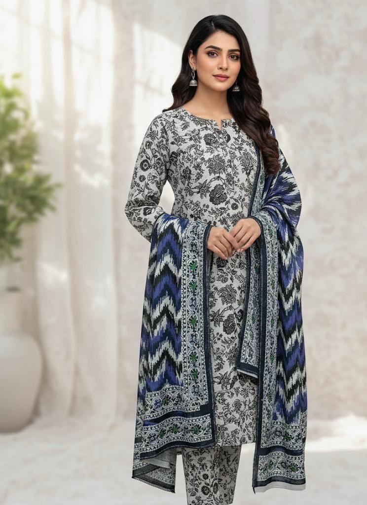 Aim Collections®  BIN SAEED – 3PC KHADDAR COLLECTION WINTER COLLECTIONS