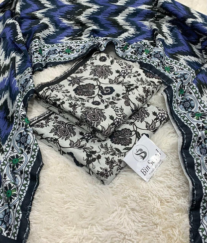 Aim Collections®  BIN SAEED – 3PC KHADDAR COLLECTION WINTER COLLECTIONS