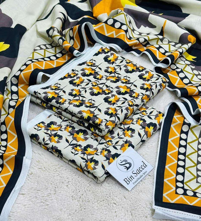 Aim Collections®  BIN SAEED – 3PC KHADDAR COLLECTION WINTER COLLECTION