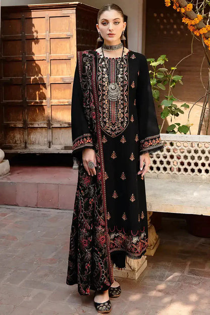 Aim Collections® Bareeze D 349 Black Embroidered Three Piece Dahank Collection