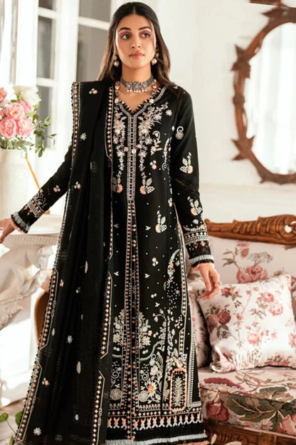 Aim Collections®  Qalamkar Embroidered Dhanak Three Piece – QL-1050