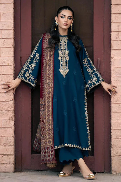 Aim Collections®   Izel Embroidered Dhanak Three Piece – COCO-145