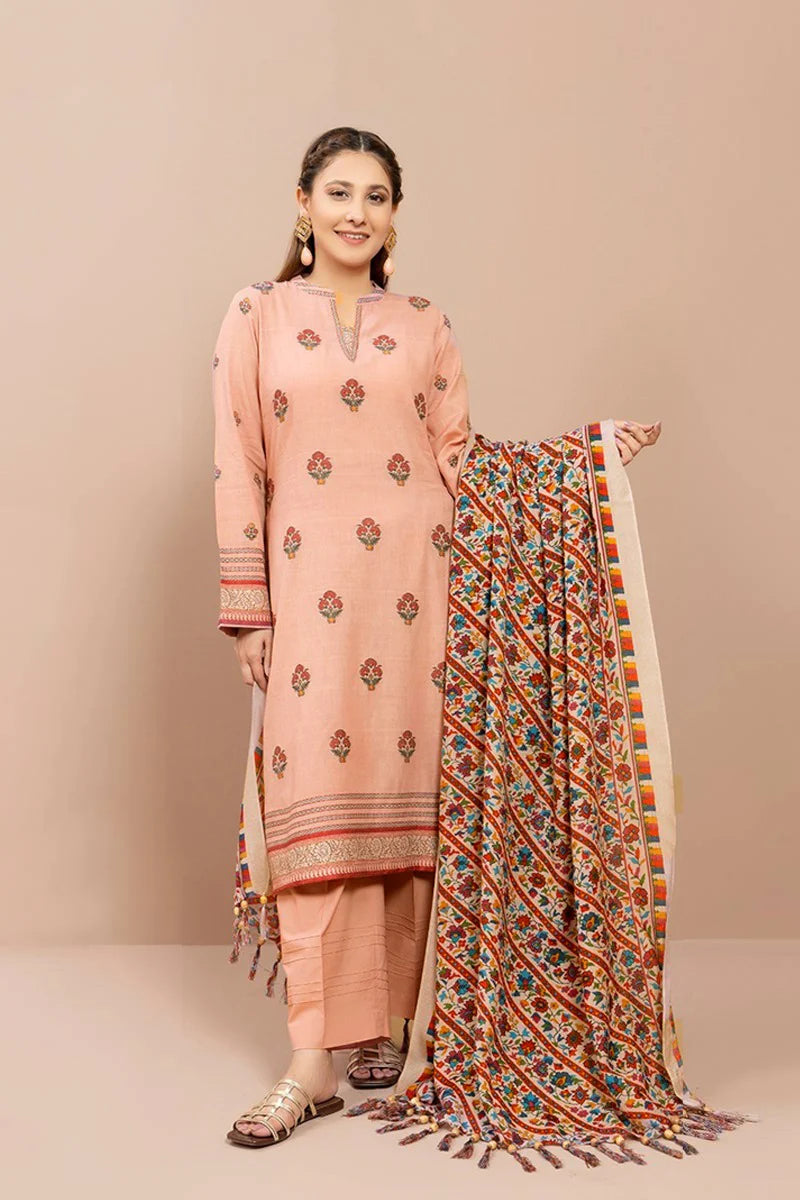 Aim Collections®  Kayseria Embroidered Dhanak Three Piece – SPW-842