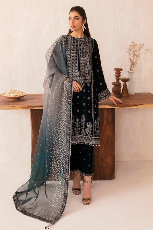 Aim Collections® Zainab Chottani Velvet Embroiderd Three Piece ZC-73