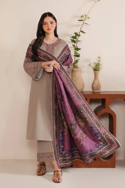 Aim Collections® Garnet Embroidered Lawn Three Piece Shahmina (Lawn)
