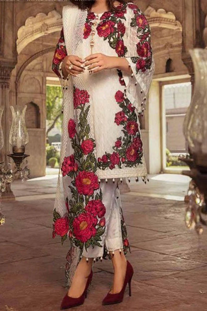 Aim Collections®  Charizma CH-50 three piece Lawn Embroidered Suit