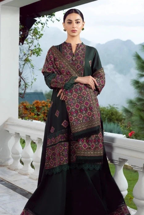 Aim Collections® Bareeze FCC-100 MOngia Embroidered Dhanak Three Piece Winter Collection Regular