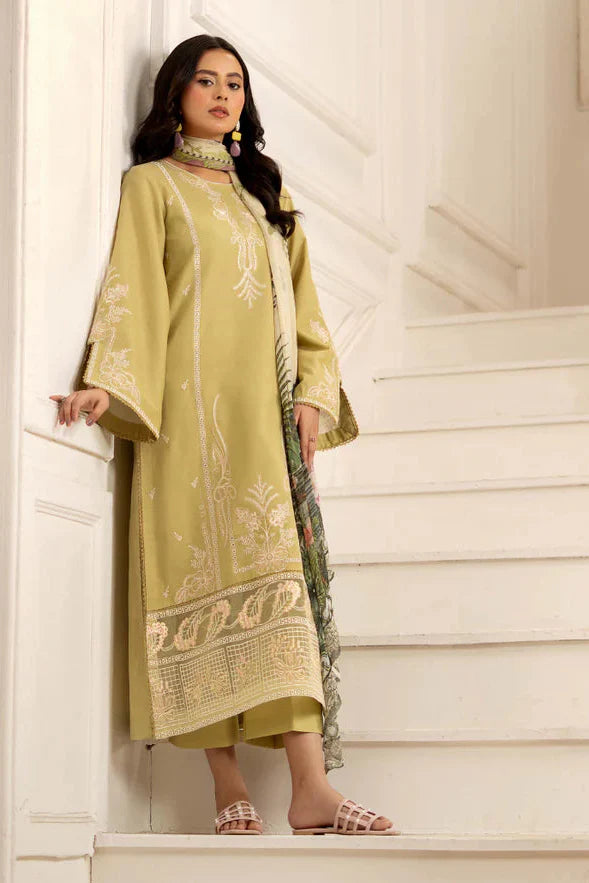 Aim Collections® Inara Embroidered Dhanak Three Piece D-07
