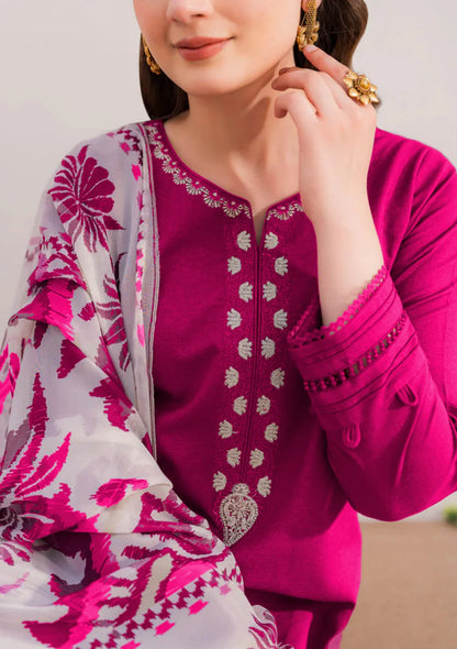 Aim Collections ® Zarashahjhan Embroidered Dhanak Three Piece – COCO-163