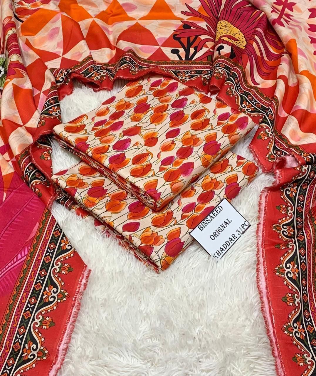 Aim Collections®  BIN SAEED – 3PC KHADDAR COLLECTION WINTER COLLECTION