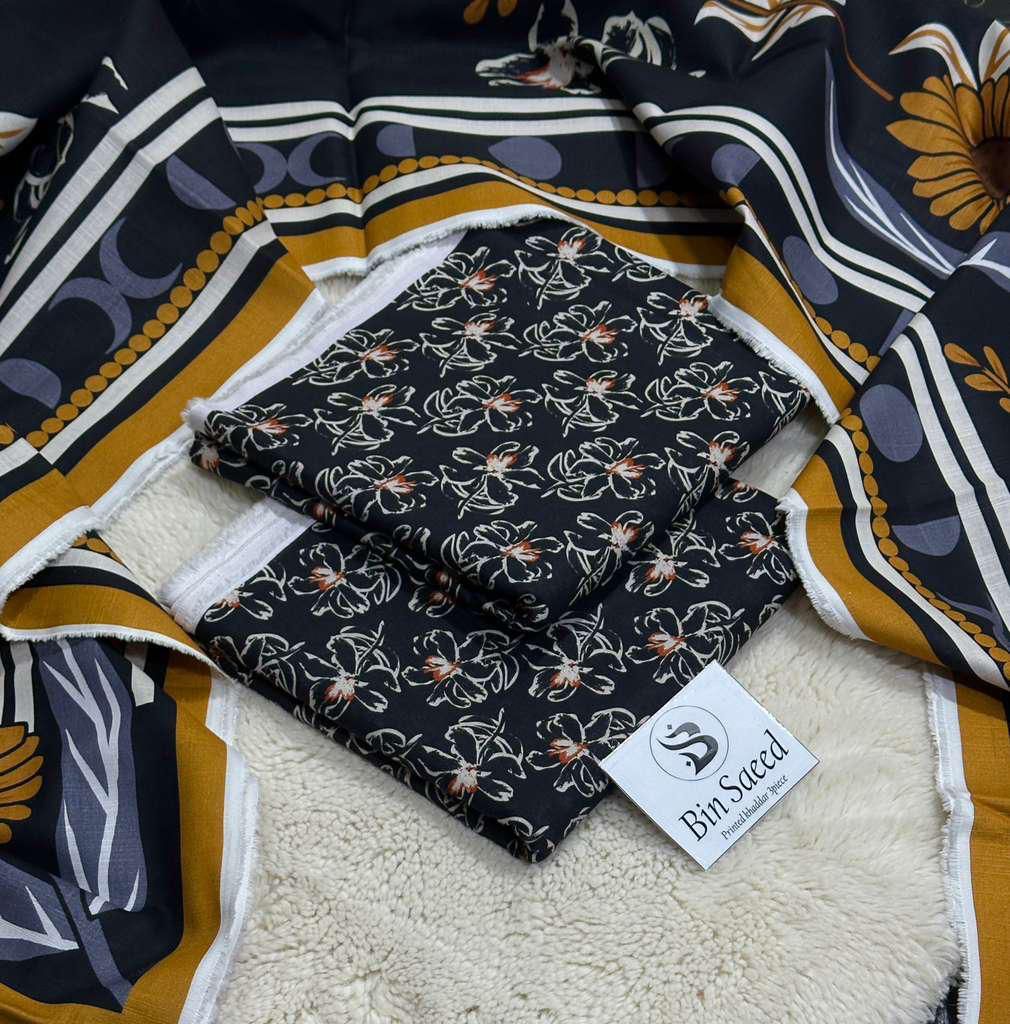 Aim Collections®  BIN SAEED – 3PC KHADDAR COLLECTION WINTER COLLECTION