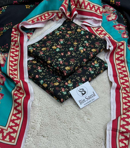 Aim Collections®  BIN SAEED – 3PC KHADDAR COLLECTION WINTER COLLECTION