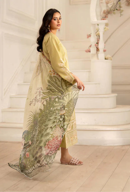 Aim Collections® Inara Embroidered Dhanak Three Piece D-07