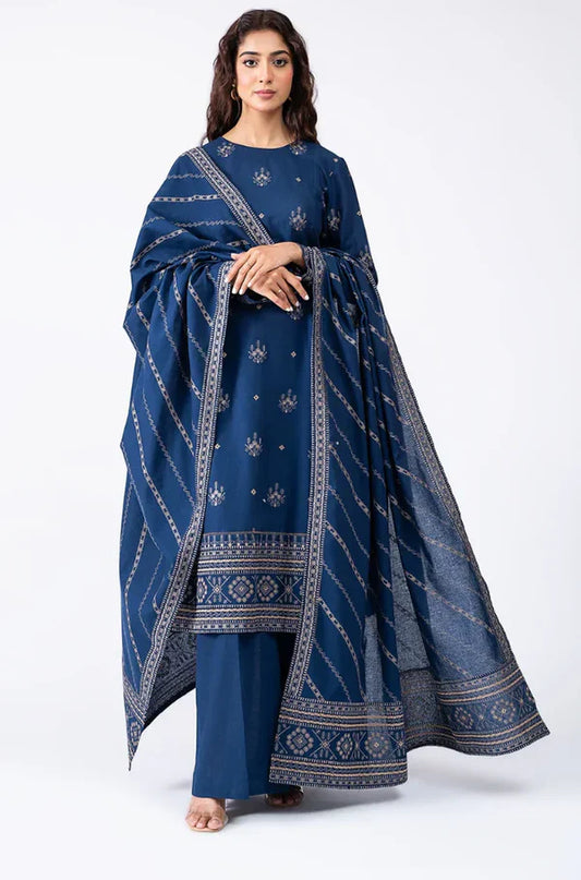Aim Collections® Bareeze FCC-193 Zinc Embroidered Three Piece Winter Collection
