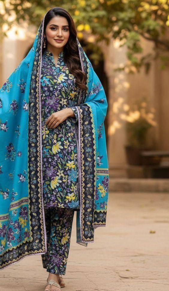 Aim Collections®  BIN SAEED – 3PC KHADDAR COLLECTION WINTER COLLECTION