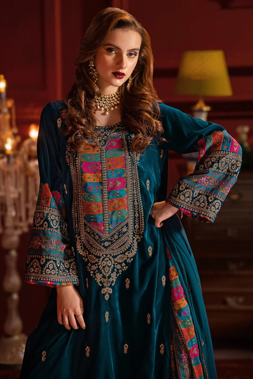 Aim Collections®  Charizma Velvet Embroidered Three Piece – CH-746