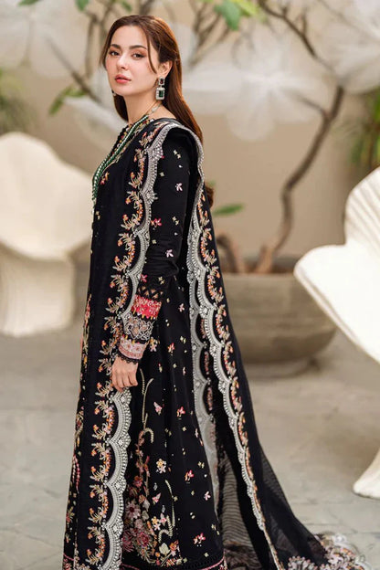 Aim Collections®  Qalamkar Luxury QL-1099 Dhanak Embroidered Three-Piece Suit