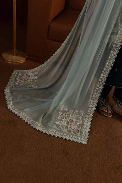 Aim Collections® Batik Embroidered Dhanak Three Piece – D-209