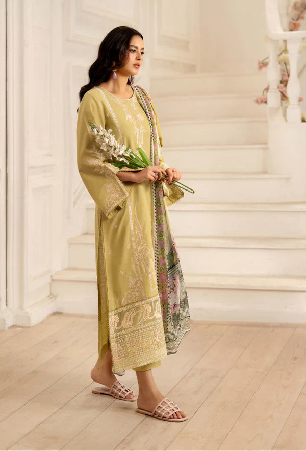 Aim Collections® Inara Embroidered Dhanak Three Piece D-07