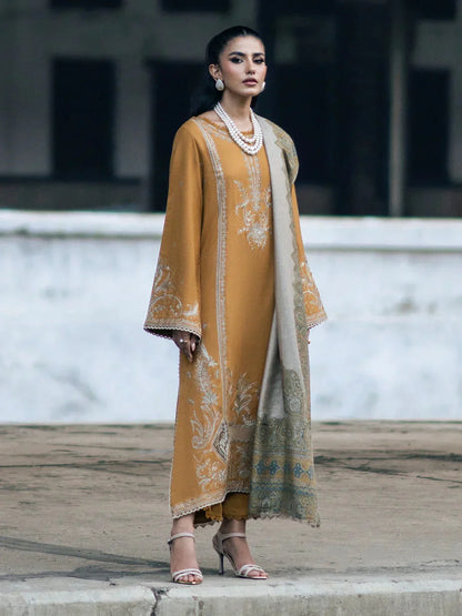 Aim Collections® Izel Embroidered Dhanak Three Piece D-92