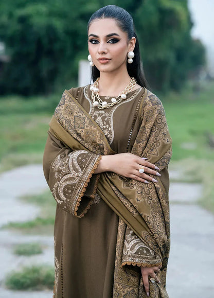 Aim Collections® izel Embroidered Dhanak Three Piece D-101