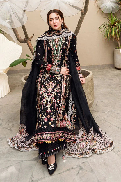 Aim Collections®  Qalamkar Luxury QL-1099 Dhanak Embroidered Three-Piece Suit