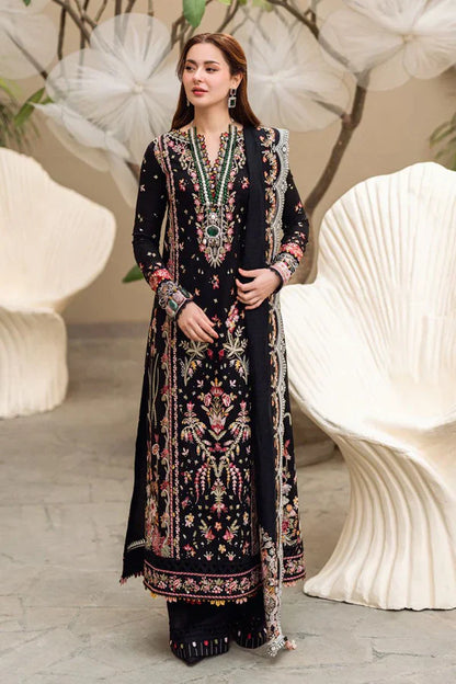 Aim Collections®  Qalamkar Luxury QL-1099 Dhanak Embroidered Three-Piece Suit