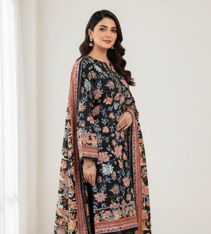 Aim Collections®  BIN SAEED – 3PC KHADDAR COLLECTION WINTER COLLECTIONS