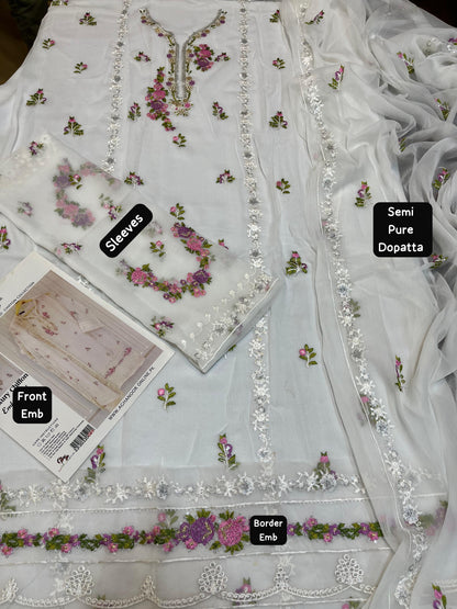 Aim Collections® Agha Noor – Design No. 089 | Premium Semi Pure Chiffon Suit (Copy)
