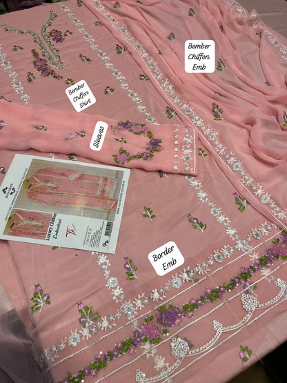 Aim Collections® Agha Noor – Design No. 089 | Premium Semi Pure Chiffon Suit