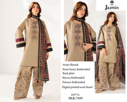 Aim Collections® JAZMINE-Code: 773. PREMIUM DHANAK COLLECTION