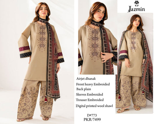Aim Collections® JAZMINE-Code: 773. PREMIUM DHANAK COLLECTION